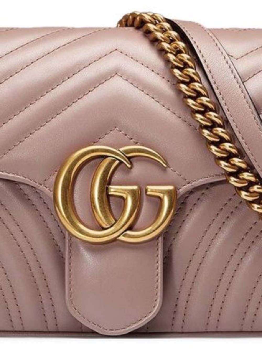 Gucci GG Marmont Matelesse Shoulder Bag Dusty Pink Leather - Picture 3 of 7